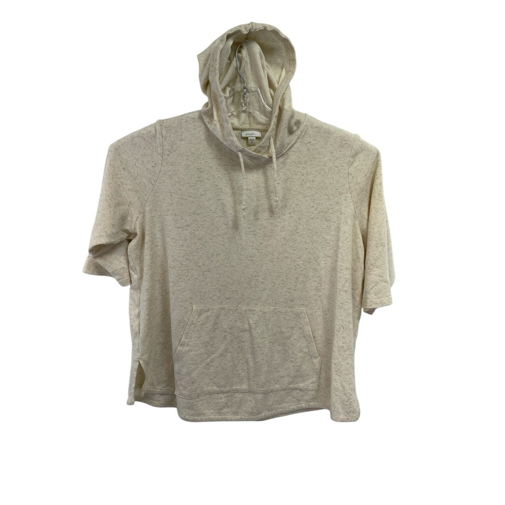 J Jill Womens 2XL Oatmeal Color Cotton/Poly/Linen Pullover Hoodie (C8) NW/OTs